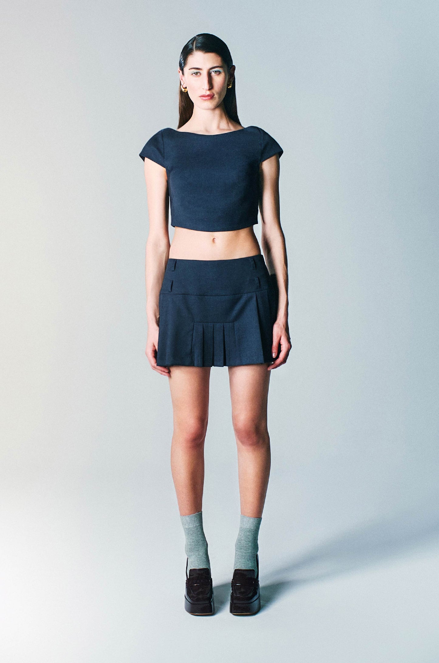 DUA PLEAT MINI SKIRT
