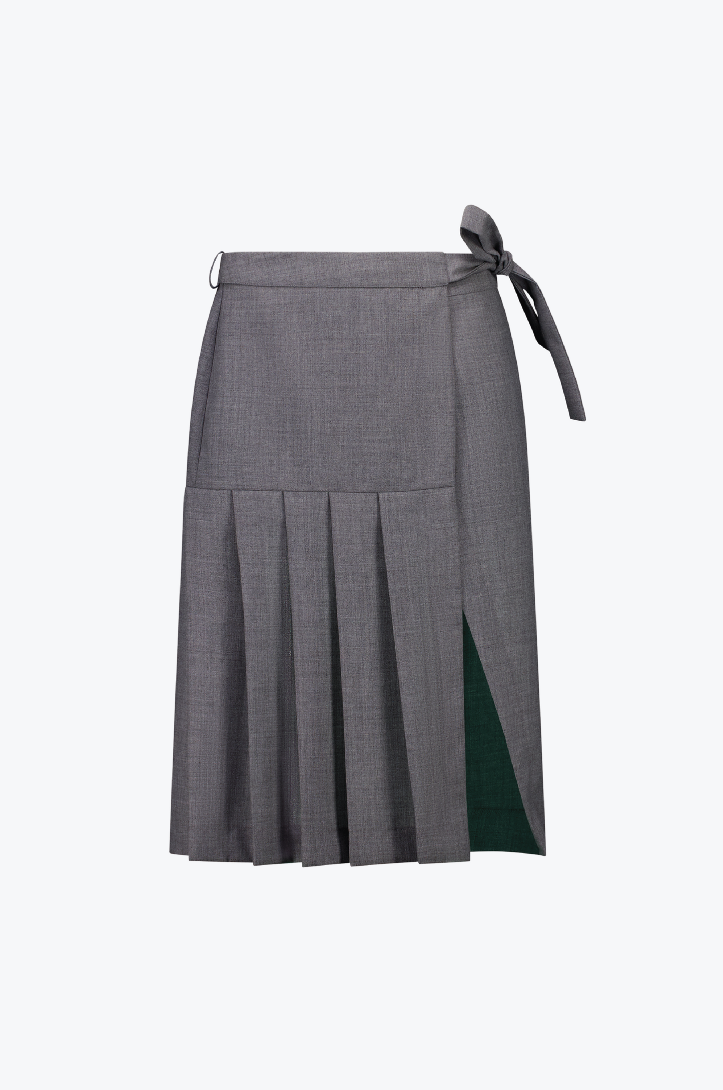 SLICE PLEAT MIDI SKIRT