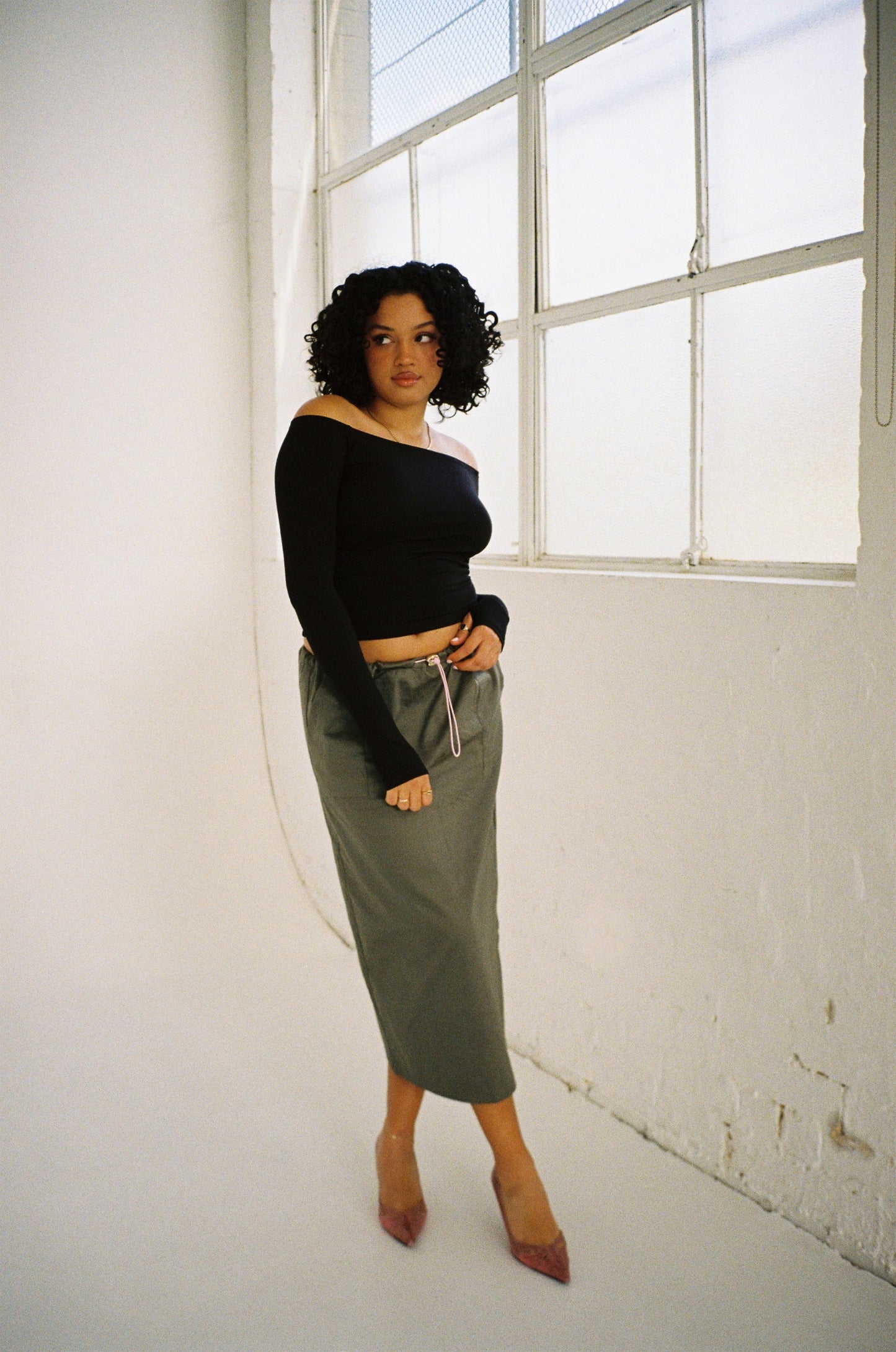 cargo skirt khaki