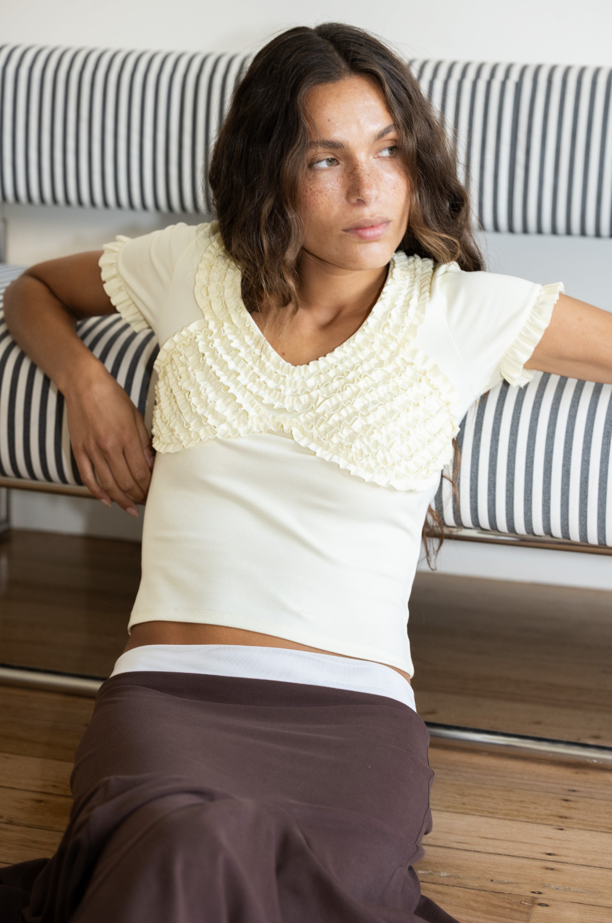 LULU RUFFLE TEE – Mode Mischief Studios