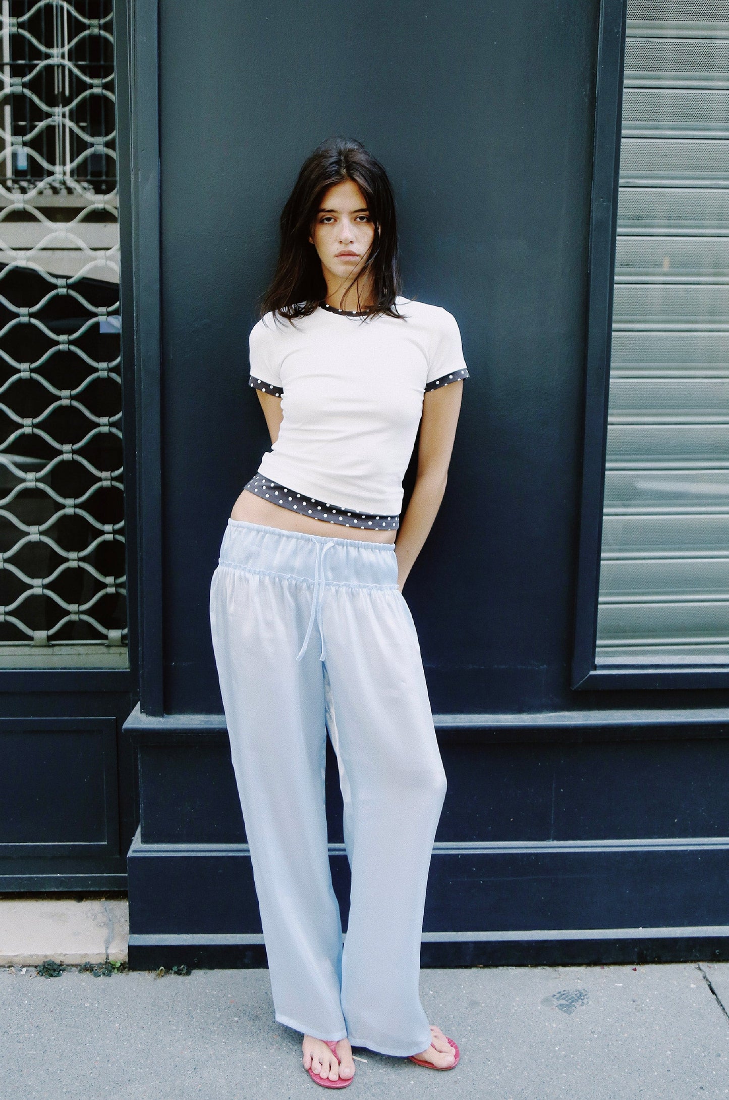 CONTRAST LAYERED TEE