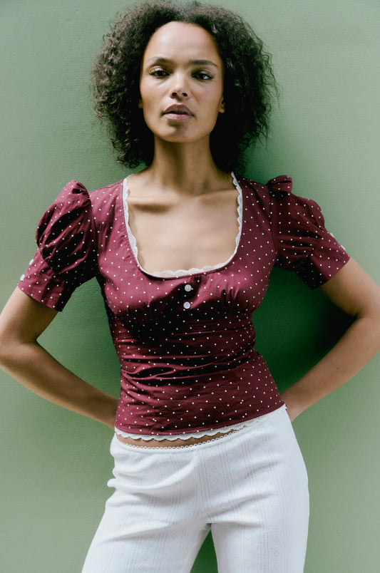 MINETTE SCOOP BLOUSE