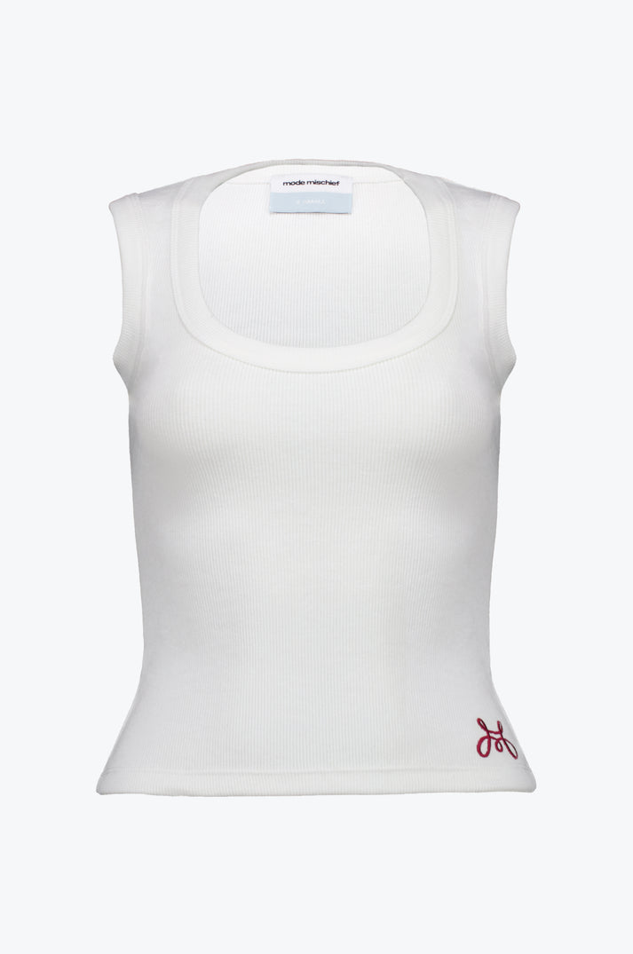 Mineral Dye Rib Tank Top Pe5 Shitake main image 0